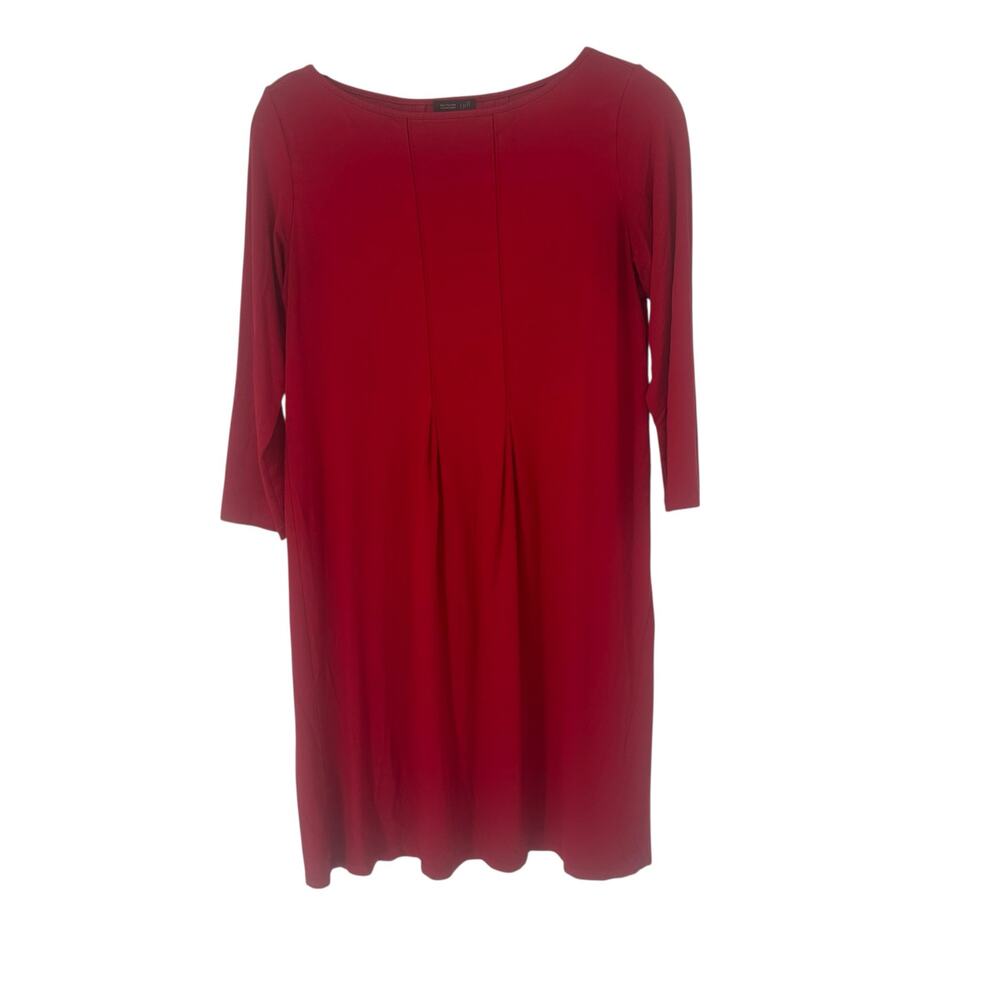 J. Jill Wearever Collection Red Knee-Length Shift Dress Sz XS Petite
